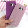 S7 EDGE - TPU Gel Back Case Glitter pink (OEM)